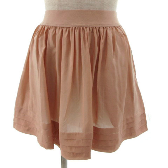 BCBGMAXAZRIA(ビーシービージーマックスアズリア)のBCBGMAXAZRIA スカート ミニ フレア ウエストゴム ピンク XXS レディースのスカート(ミニスカート)の商品写真