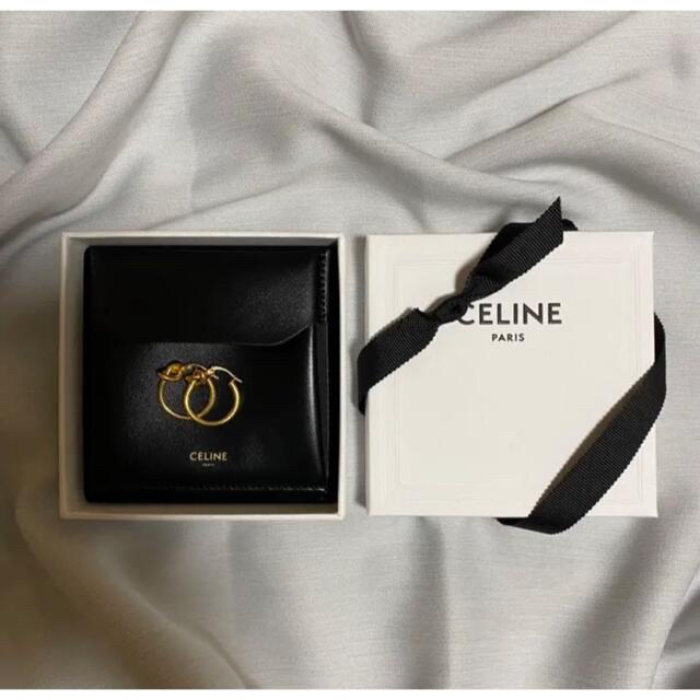 セリーヌ　celine CELINE フープピアス　ゴールドピアス