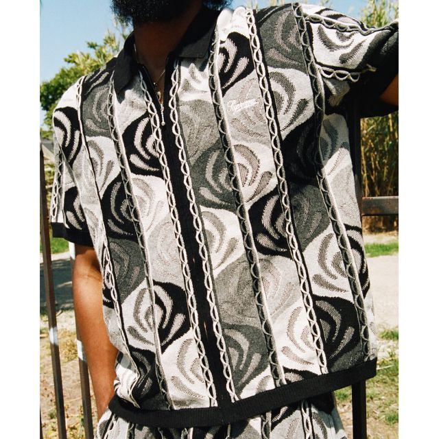 Supreme Abstract Textured Zip Up Polo XXLの通販 by migmig
