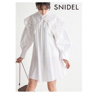 スナイデル(SNIDEL)のSnidel スナイデル ORGANICS エンブロイダリーカラーミニワンピース(ひざ丈ワンピース)