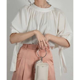 Amiur 【puff sleeve ribbon blouse】(シャツ/ブラウス(半袖/袖なし))