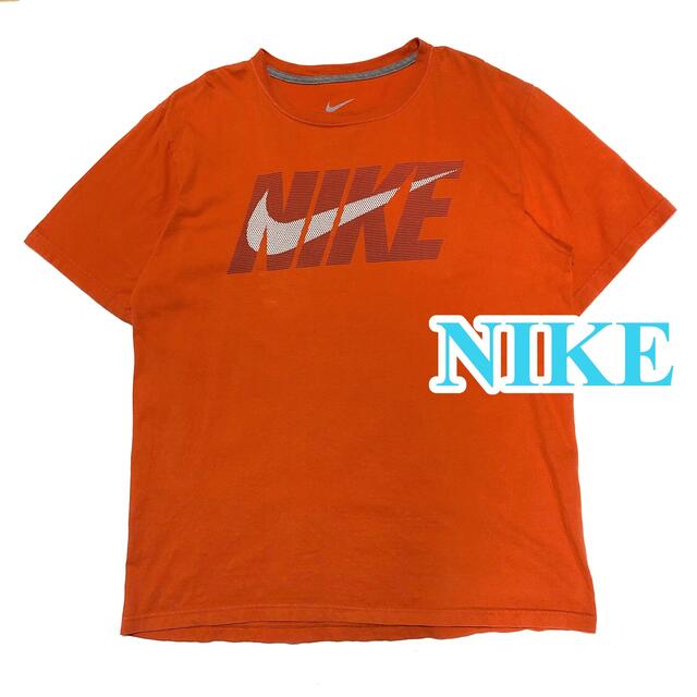 NIKE(ナイキ)の【古着】⑩ NIKE ナイキスポーツウェア　ビックプリント デカロゴ Tシャツ メンズのトップス(Tシャツ/カットソー(半袖/袖なし))の商品写真