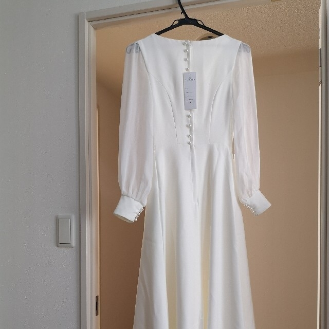新品ドレス 前撮り 白 ワンピース
