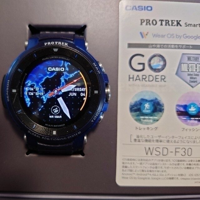 CASIO　プロトレックスマート　wsd-f30-bu