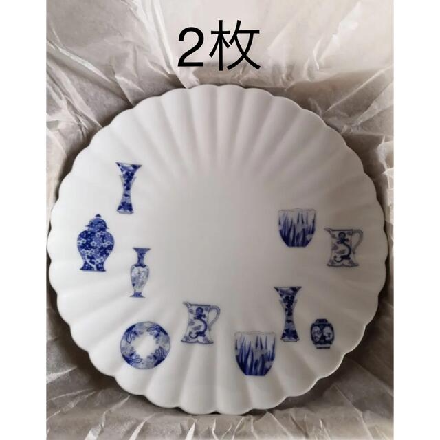 香蘭社 - 限定品⭐️ 新品★ 深川製磁 ブルーチャイナ 菊割盛皿 2枚の通販 by nana｜コウランシャならラクマ