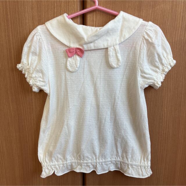 coeur a coeur(クーラクール)のクーラクール♡うさみみブラウス100cm キッズ/ベビー/マタニティのキッズ服女の子用(90cm~)(Tシャツ/カットソー)の商品写真