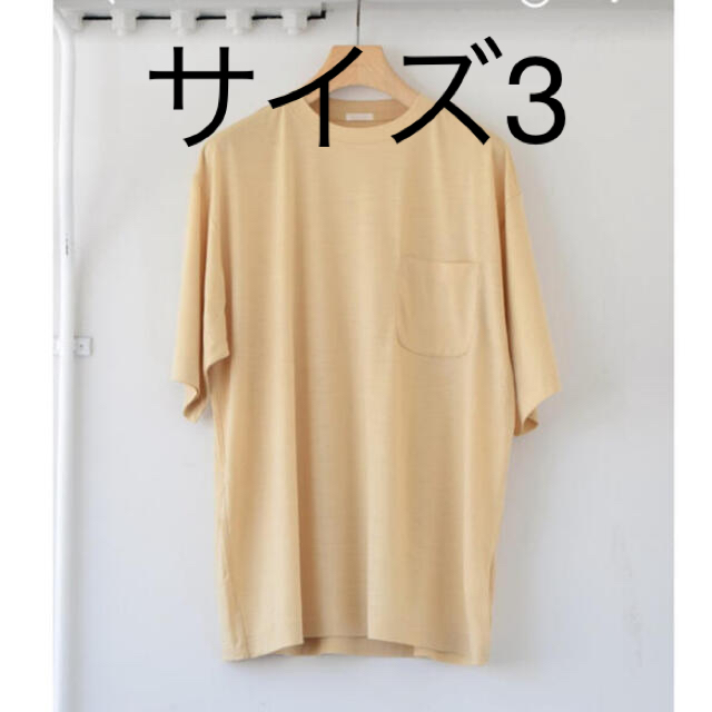 Tシャツ/カットソー(半袖/袖なし)22SS comoli コモリ ウール天竺　tシャツベージュ