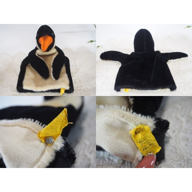 Steiff(シュタイフ)のシュタイフ★Hand-Penguin★1967年製ペンギンのハンドパペット/辺銀 エンタメ/ホビーのおもちゃ/ぬいぐるみ(ぬいぐるみ)の商品写真