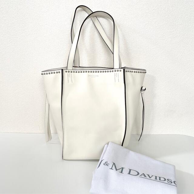【逸品】 J&M DAVIDSON ホワイト ベル  スタッズ mini BELLE J&Mdavidson 美品 - ハンドバッグ