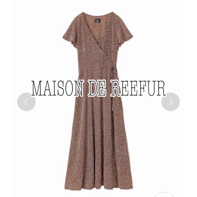 MAISON DE REEFUR フラワー プリント カシュクール ドレス