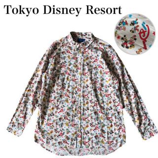 ディズニー(Disney)のディズニーヴィンテージ　長袖 シャツ 総柄  Lサイズ 大きめ　ユニセックス(シャツ)