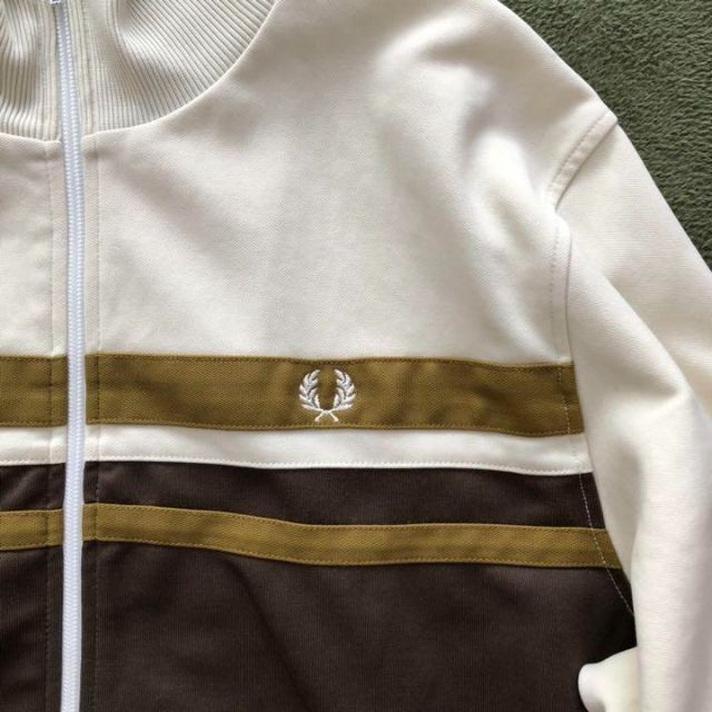 高級 fred perry フレッドペリートラックジャケットベロアブラウン tdh