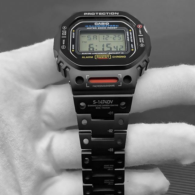 G-SHOCK 5610系用カスタム フルメタルカスタム [ブラック] メンズの時計(金属ベルト)の商品写真