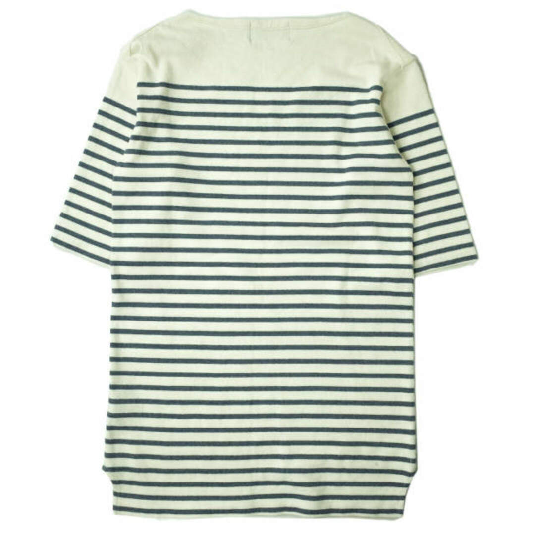 RRL(ダブルアールエル)のRRL ダブルアールエル BORDER BOATNECK TEE ボーダーボートネックTシャツ XS ブルー/ナチュラル Double RL 五分袖 トップス【中古】【RRL】 メンズのトップス(Tシャツ/カットソー(半袖/袖なし))の商品写真