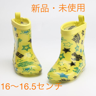 長靴　キッズ　16～16.5センチ　星柄 レインブーツ☆新品・未使用☆(長靴/レインシューズ)