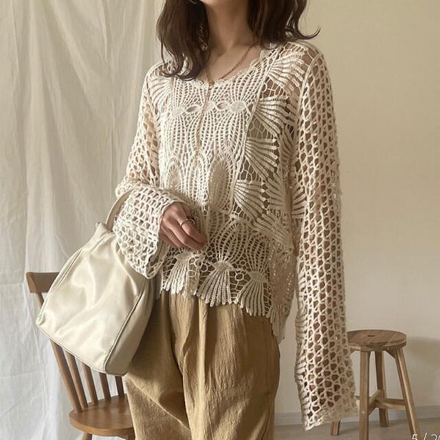 mecherie lady crochet top レディースのトップス(シャツ/ブラウス(長袖/七分))の商品写真