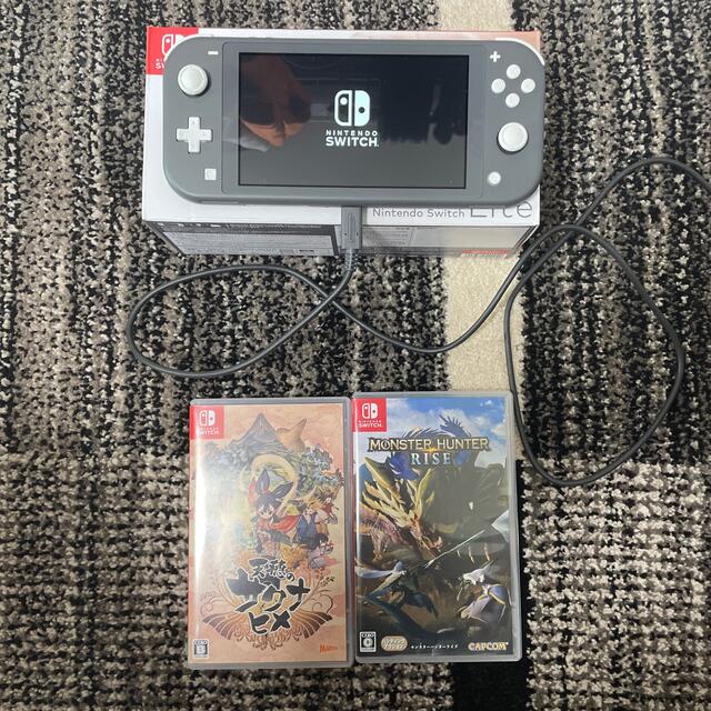 美品【Nintendo Switch light グレー】ソフトセット