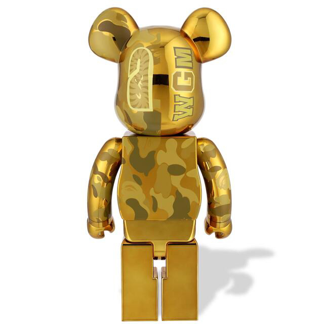 BE@RBRICK BAPE®︎ CAMO SHARK GOLD 1000%