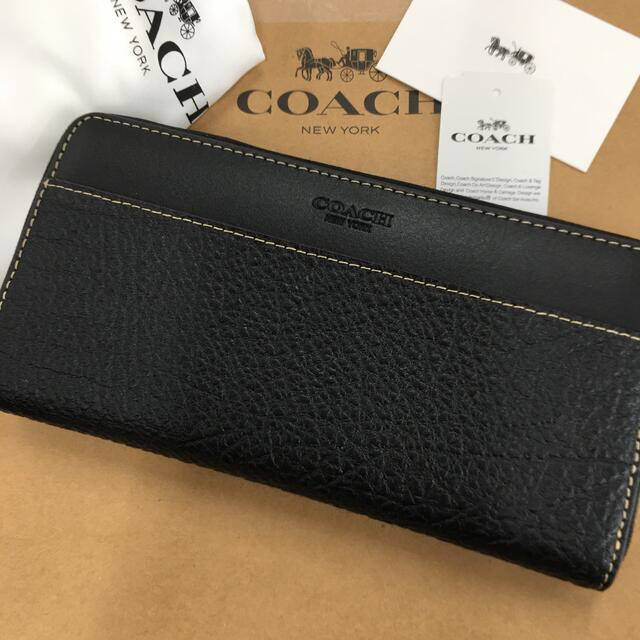 COACH(コーチ)のコーチ　COACH 長財布　ラウンド　アコーディオン　F12130 黒 メンズのファッション小物(長財布)の商品写真