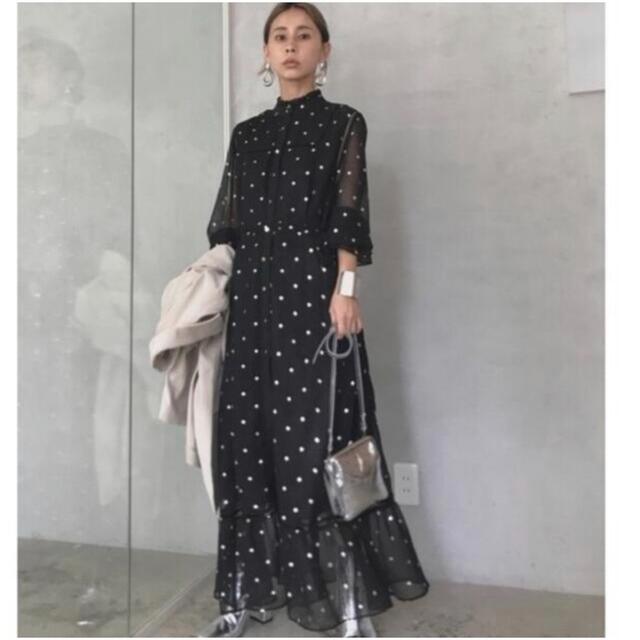 Ameri VINTAGE(アメリヴィンテージ)のAmeri VINTAGE SPARKLE DOT DRESS レディースのワンピース(ロングワンピース/マキシワンピース)の商品写真