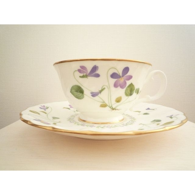 Noritake - ノリタケ ボーンチャイナ バイオレットドリーム コーヒー