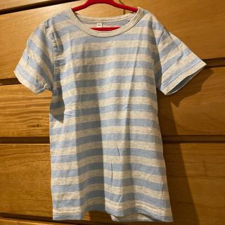 ムジルシリョウヒン(MUJI (無印良品))の無印良品　130cm ボーダーTシャツ(Tシャツ/カットソー)