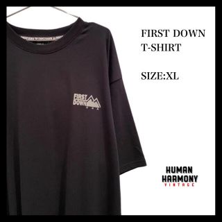 FIRST DOWN ファーストダウン　Tシャツ　銀ロゴ　バックプリント　新品(Tシャツ/カットソー(半袖/袖なし))