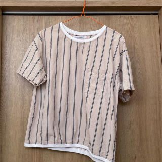 ナチュラルランドリー(NATURAL LAUNDRY)のストライプ柄トップス(カットソー(半袖/袖なし))