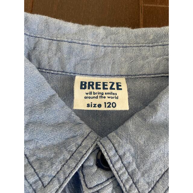 BREEZE(ブリーズ)のBREEZE 半袖　デニムシャツ 120cm  キッズ/ベビー/マタニティのキッズ服男の子用(90cm~)(ブラウス)の商品写真