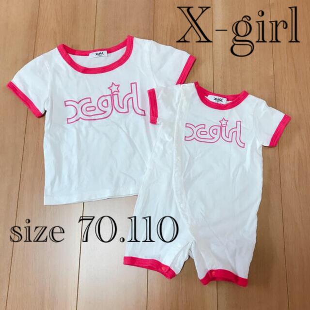 X-girl(エックスガール)のai様専用✩.*˚ キッズ/ベビー/マタニティのベビー服(~85cm)(ロンパース)の商品写真