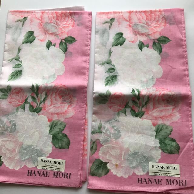 HANAE MORI(ハナエモリ)の女性用ハンカチ２枚セット レディースのファッション小物(ハンカチ)の商品写真