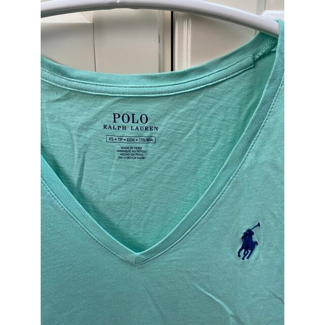 POLO RALPH LAUREN(ポロラルフローレン)の【6月末処分予定・送料込み】ポロラルフローレン　Vネックティシャツ レディースのトップス(Tシャツ(半袖/袖なし))の商品写真