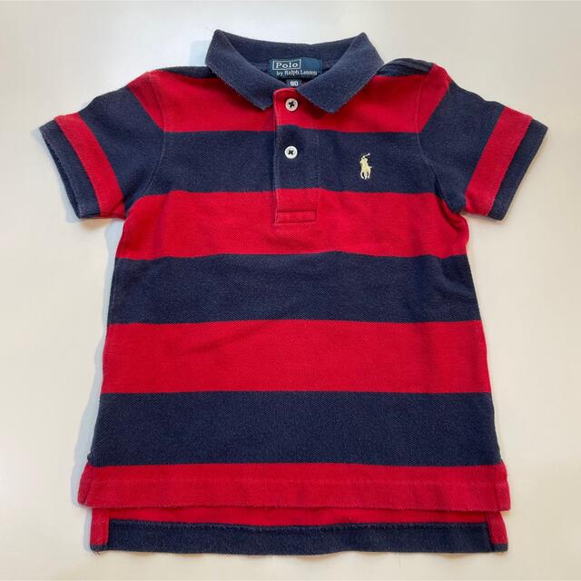 POLO RALPH LAUREN(ポロラルフローレン)のラルフローレン ポロシャツ 80㎝　半袖　ボーダー　赤　紺　男の子　ボーイ キッズ/ベビー/マタニティのベビー服(~85cm)(シャツ/カットソー)の商品写真