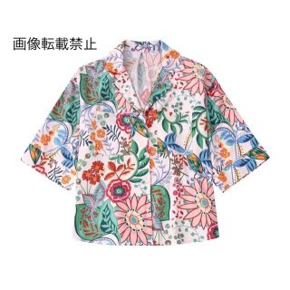 🐬6月新作💙8115◇vintage ヴィンテージ レトロ 花柄 シャツ(シャツ/ブラウス(半袖/袖なし))