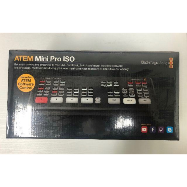 未使用AtemMini Pro ISO Blackmagic Design4台PC周辺機器 オンライン