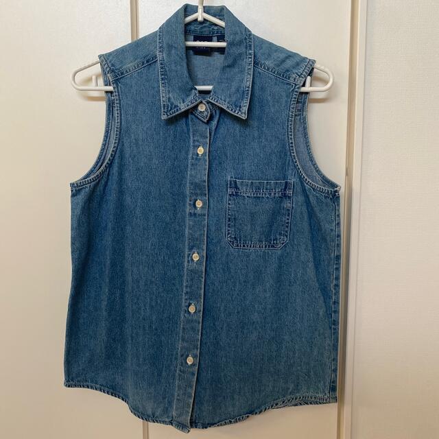 GAP(ギャップ)のデニム　ベスト　S レディースのトップス(カットソー(半袖/袖なし))の商品写真