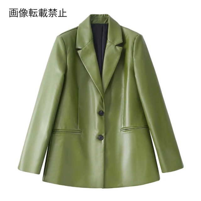 6月新作8120◇フェイクレザー PU ジャケット ブレザー