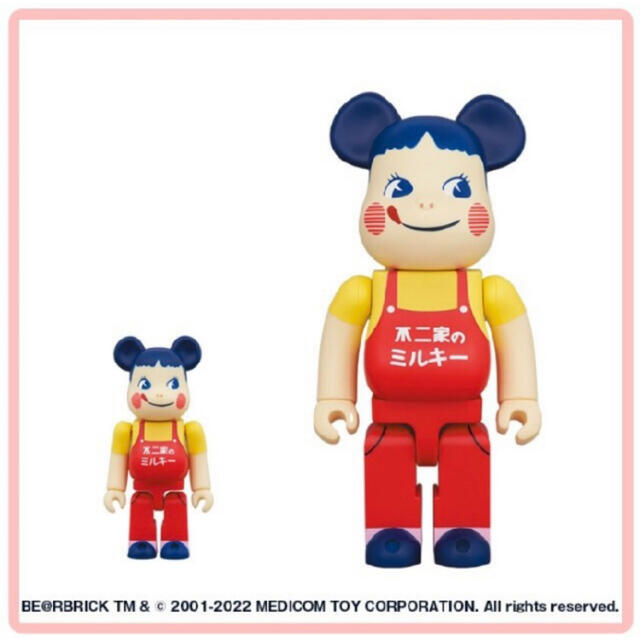 ベアブリック  BE＠RBRICK ホーロー　ペコちゃん 100％ & 400％ ハンドメイドのおもちゃ(フィギュア)の商品写真