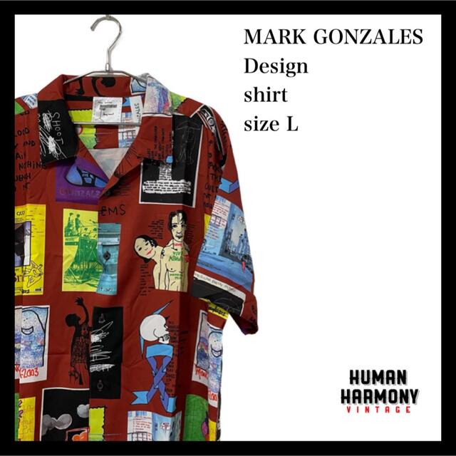 Mark Gonzales(マークゴンザレス)のマークゴンザレス MARKGONZALES 柄シャツ 半袖 新品 メンズのトップス(シャツ)の商品写真