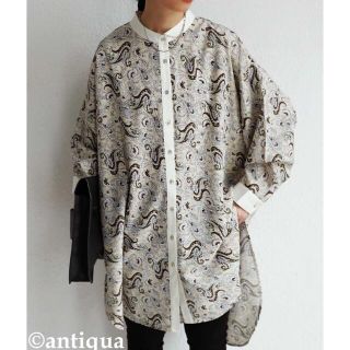 アンティカ(antiqua)のantiqua✴︎ペイズリー柄シャツ(シャツ/ブラウス(長袖/七分))