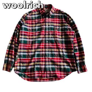 ウールリッチ(WOOLRICH)の美品　ウールリッチ　チェックシャツ　コットンシャツ　L 大きめ　オーバーサイズ(シャツ)