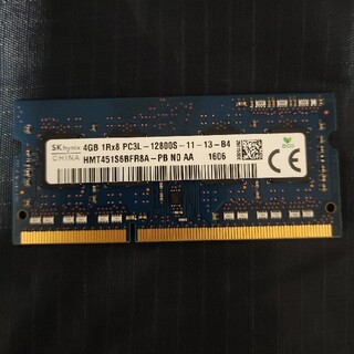 【送料無料】SKhynix ﾒﾓﾘ 4GB 1Rx8 PC3L-12800S(PCパーツ)