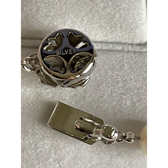 未使用 ベリテ あこや真珠ネックレス ピアス silver 4
