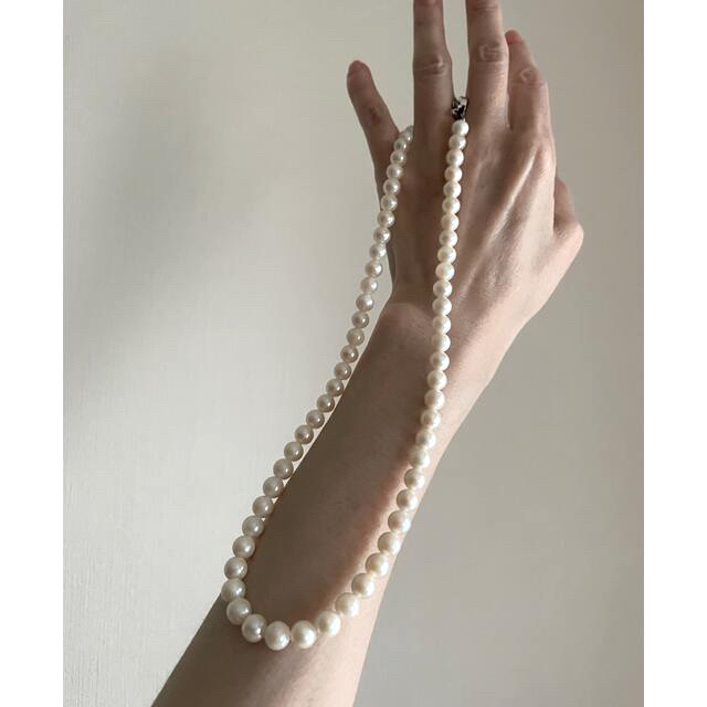 未使用 ベリテ あこや真珠ネックレス ピアス silver 9