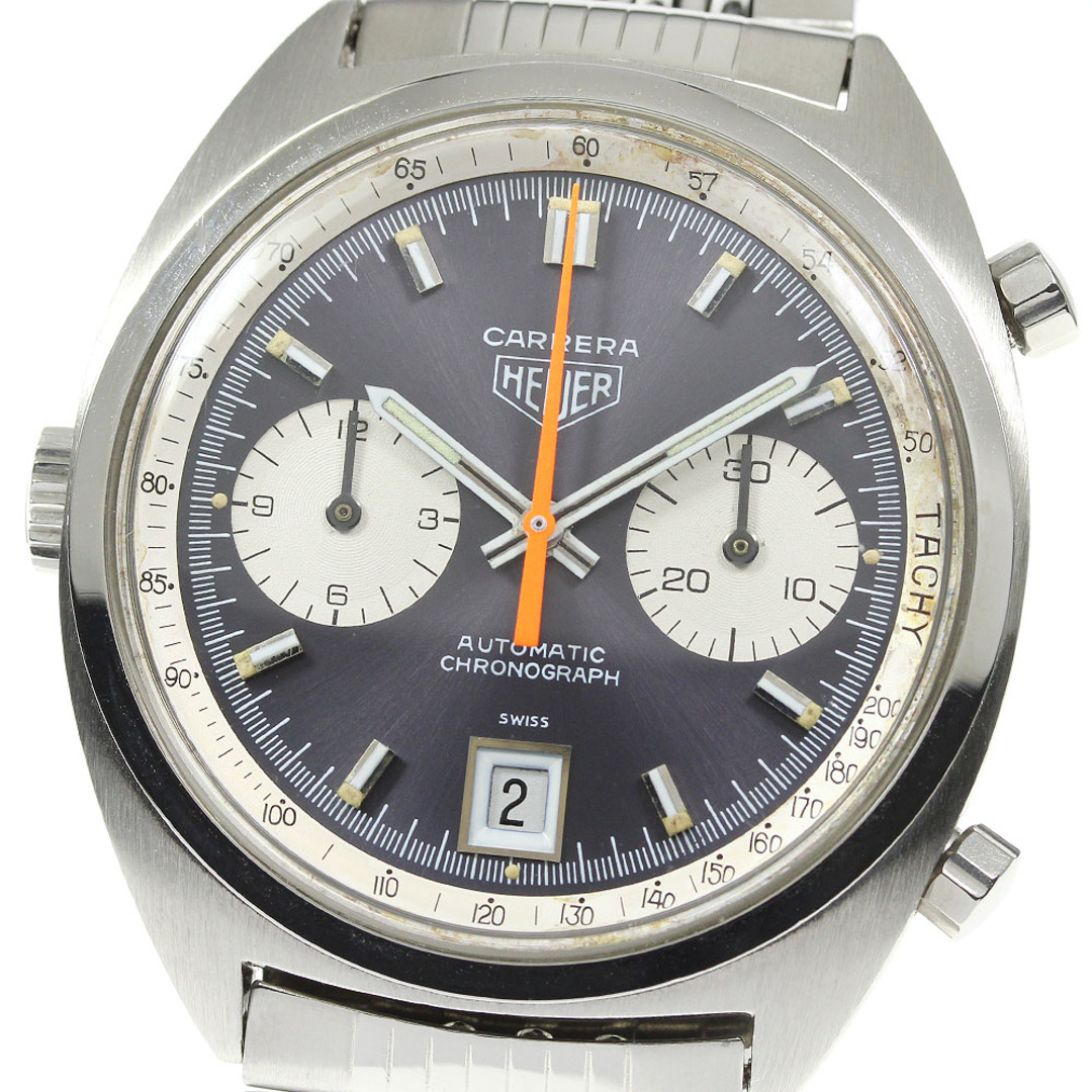 ☆訳あり【Heuer】ホイヤー カレラ クロノグラフ ヴィンテージ cal.12 ref.1153 自動巻き メンズ  【232】【ev20】