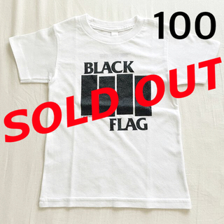アメリカンアパレル(American Apparel)のBLACK FLAGブラックフラッグ　キッズTシャツ サイズ4 100(Tシャツ/カットソー)