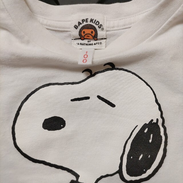 A BATHING APE - スヌーピーTシャツ100cm白BAPE KIDSエイプA A BATHING APE - スヌーピーTシャツ100cm白BAPE KIDSエイプA