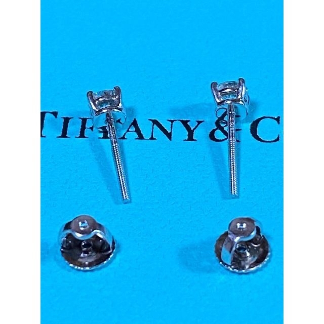 Tiffany & Co.(ティファニー)のティファニーソリティアダイヤモンドピアスPTスクリュー式計0.46ct鑑定書有り レディースのアクセサリー(ピアス)の商品写真