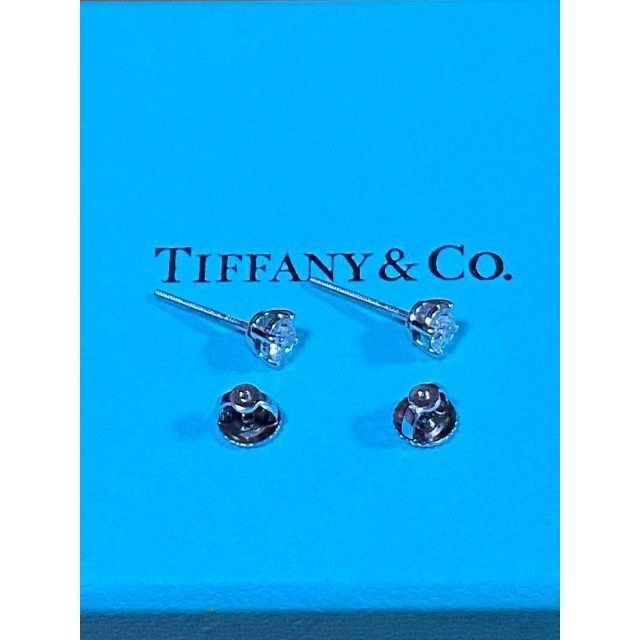 Tiffany & Co.(ティファニー)のティファニーソリティアダイヤモンドピアスPTスクリュー式計0.46ct鑑定書有り レディースのアクセサリー(ピアス)の商品写真