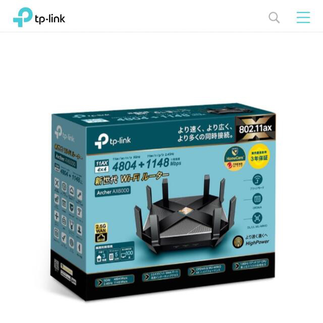 TP−LINK ARCHER AX6000 Wi-Fiルーター PC周辺機器